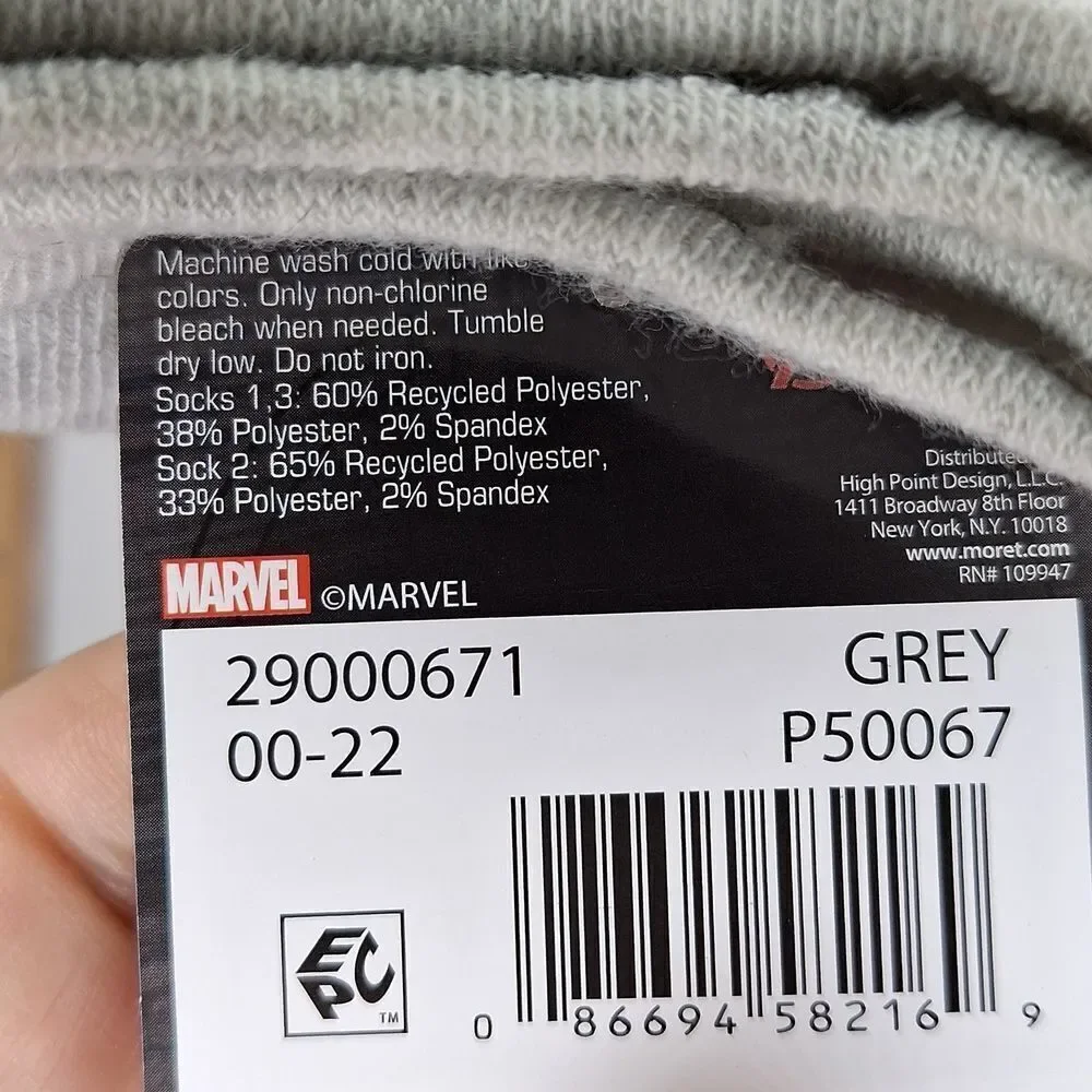 MARVEL socks Avengers ankle NO SHOW SOCKS iron man
